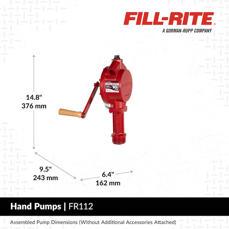 Fill-Rite FR112 Manual Transfer Pump - 10 gal per 100 Revolutions