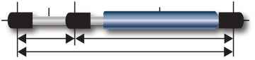 WhiteCap Industries G-8640C Boat Hatch Gas Spring - 17 in Extended