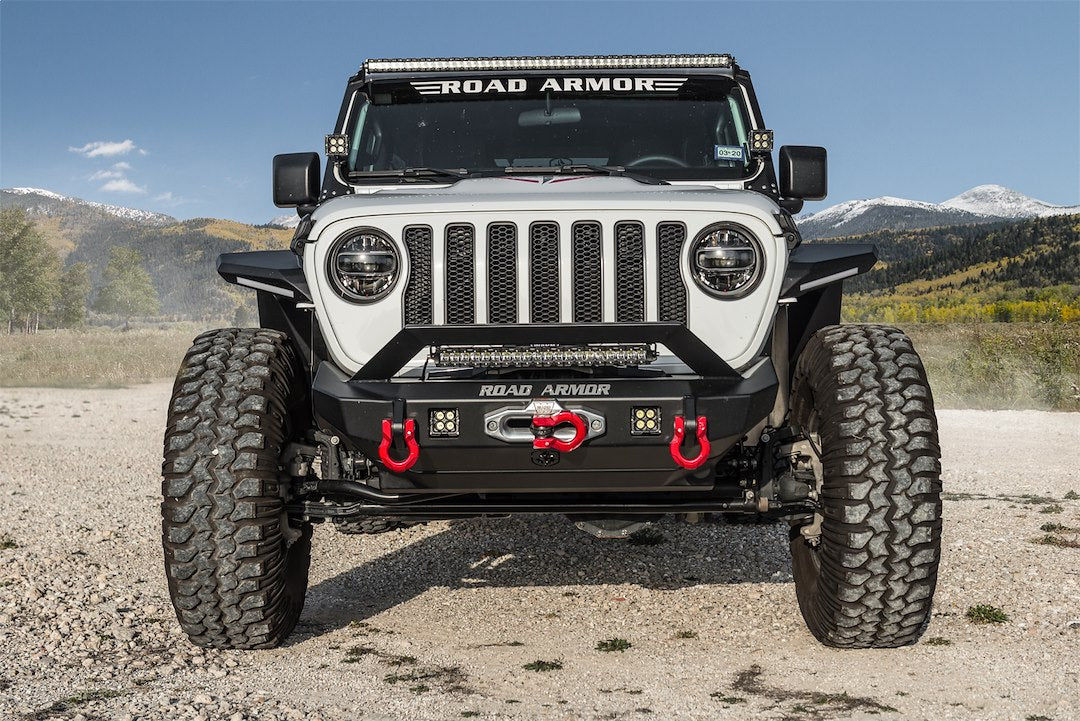 Road Armor 5182F3B Satin Black Stealth Front Bumper