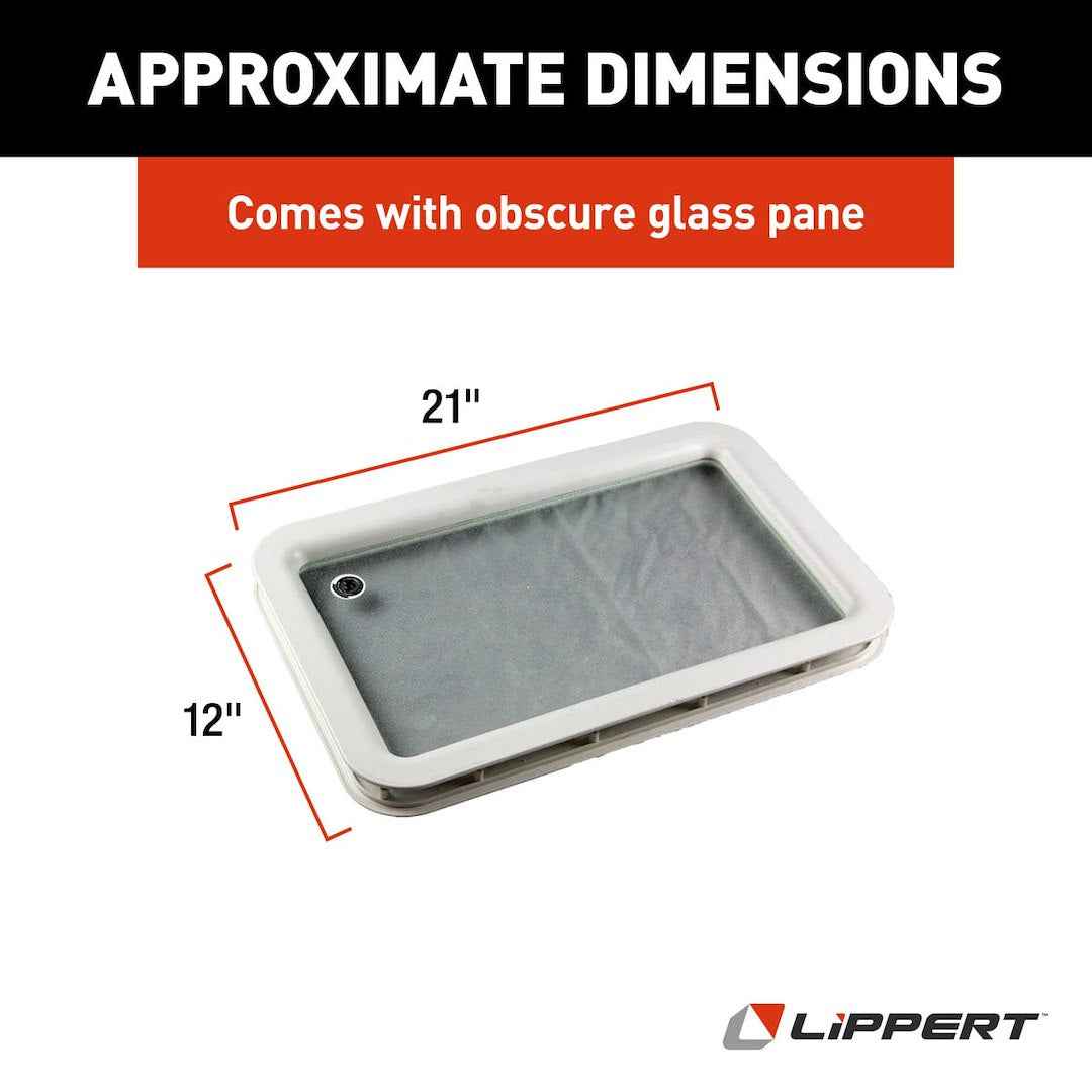 Lippert 363369 Entry-Door Window Frame - White