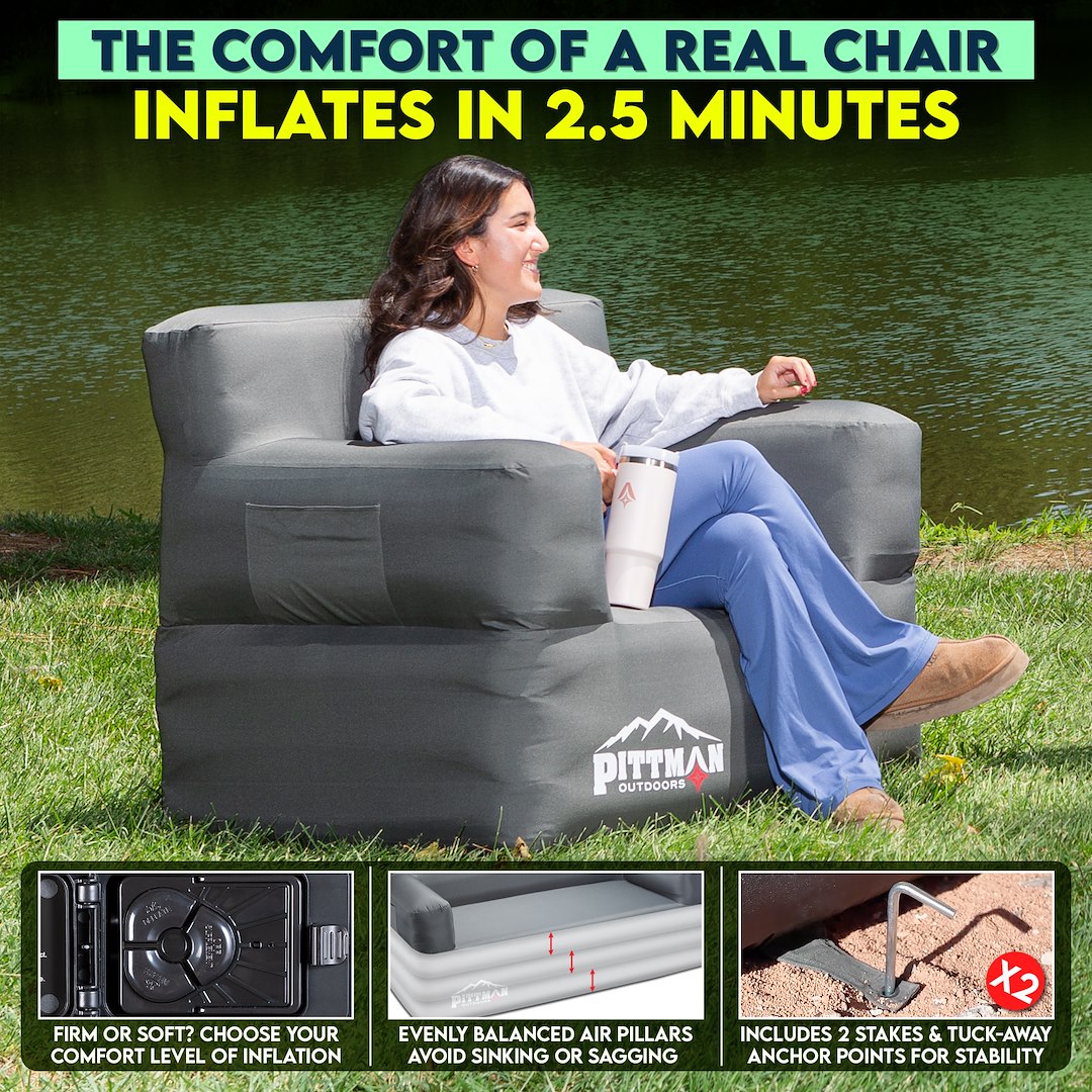 AirBedz by Pittman Outdoors PPI-AIR_CHAIR Inflatable Furniture - image 1
