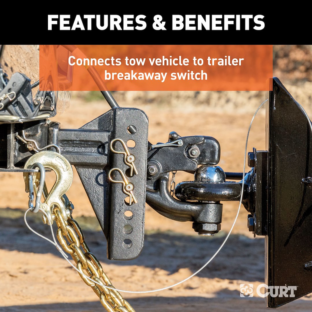 CURT Trailer Breakaway Switch Cable and Pin (52020)