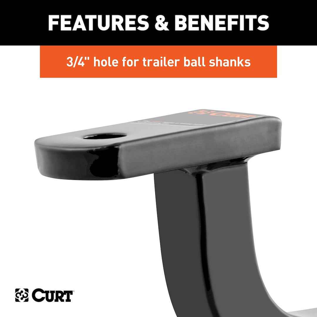 CURT 45014 Ball Mount - 1-1/4 in Receiver, 5 in Rise