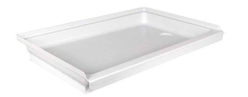 Icon 15241 36-1/8" x 23-7/8" RV Shower Pan with Right-Hand Drain – Polar White