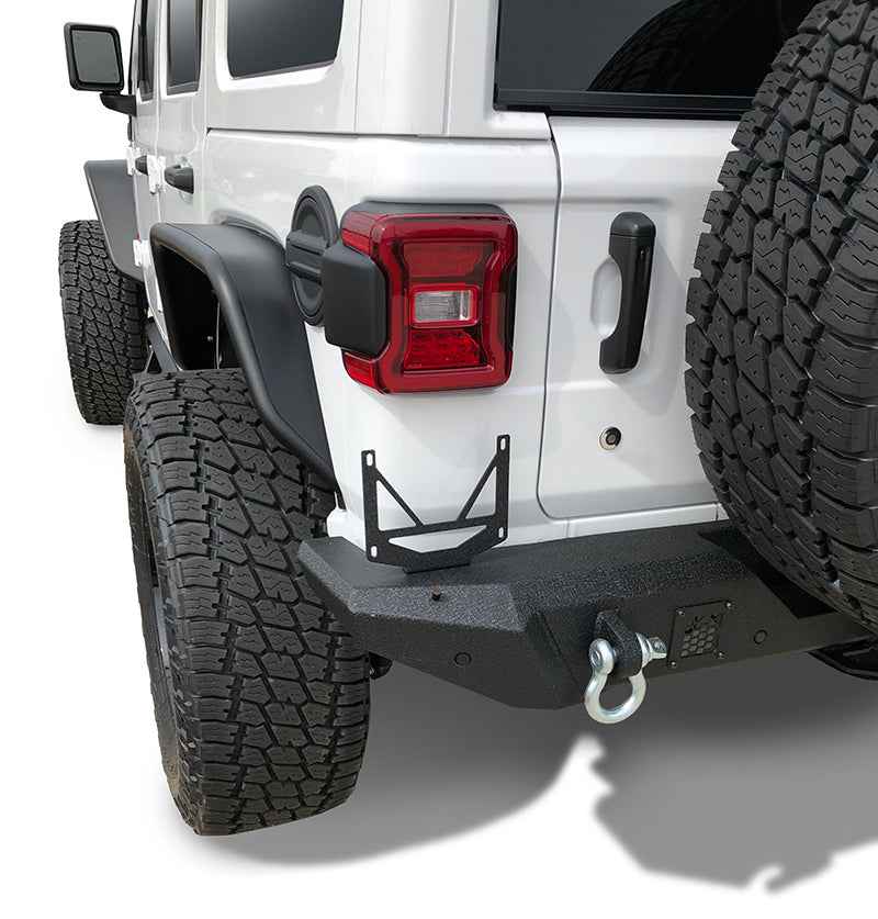 TrailFX JL06T Steel Bumper with 2 in Receiver - Black