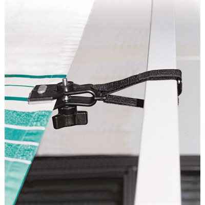 Camco 42061 Awning Fabric Clamps - Black, Pair