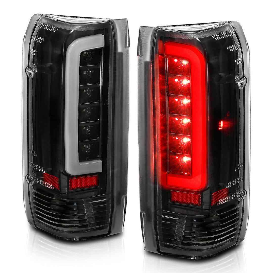 ANZO USA 311350 Black-Housing Clear-Lens LED Tail Lights for Ford