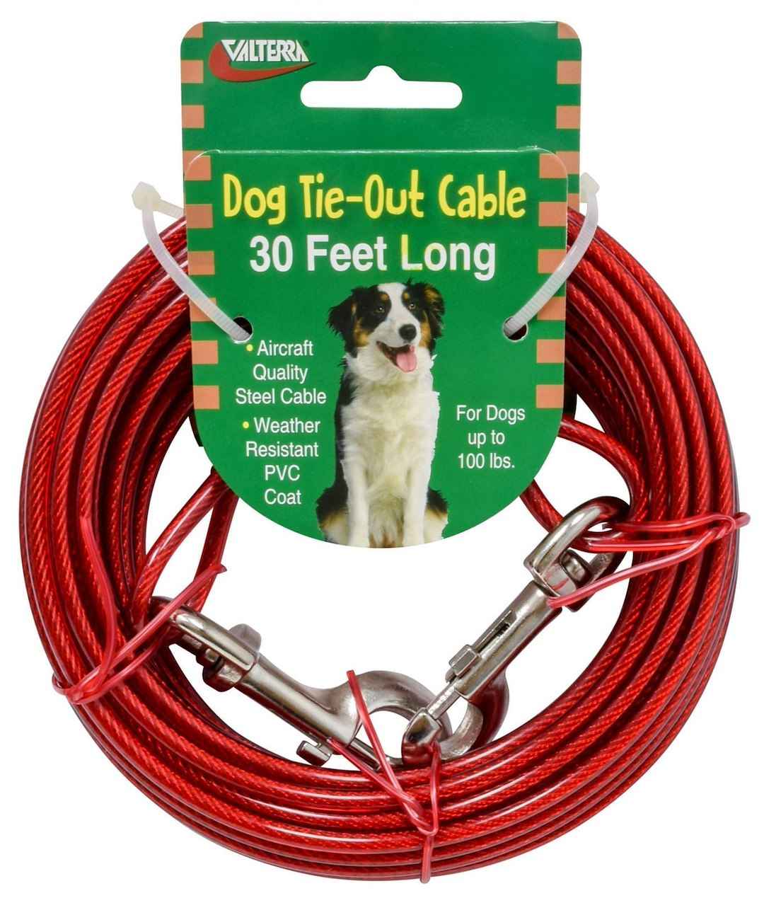 Valterra A10-2012VP Dog Tie-Out Cable - 30 ft, Up to 100 lb