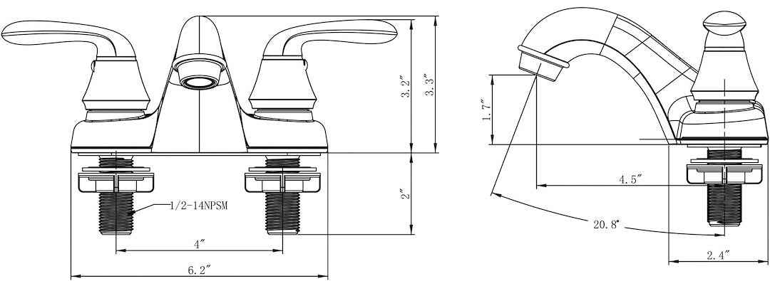 Phoenix Products PF232301 Lavatory Faucet - Silver
