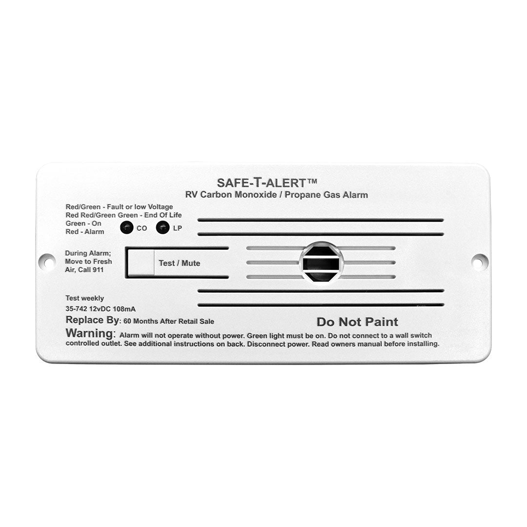 MTI 35-742-WT RV Carbon Monoxide/Propane Alarm - White