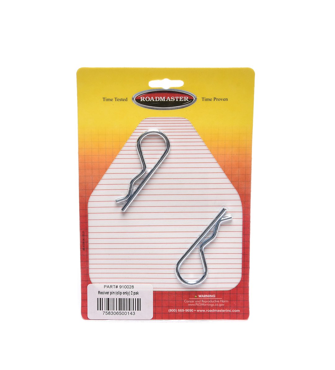 Roadmaster Inc Trailer Hitch Pin Clip (910028) – Color: Silver