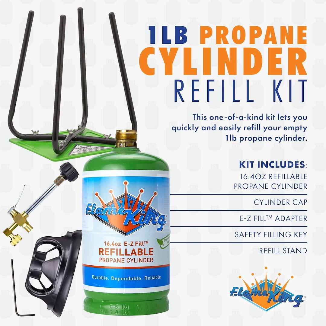 Flame King YSN1LBKT Propane Tank - 1 lb