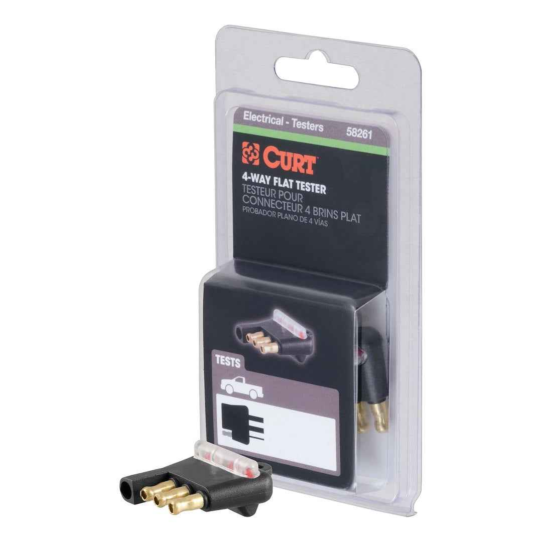 CURT Trailer Wiring Circuit Tester 58261 – Type: 4-Way Flat