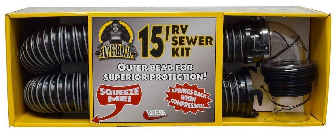 Valterra D04-0650 15 ft Poly RV Sewer Hose with Fittings