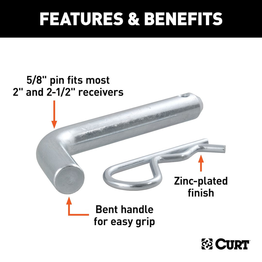 CURT Single Fully Universal 2 Inch/ 2-1/2 Inch Receiver Hitch (21580)