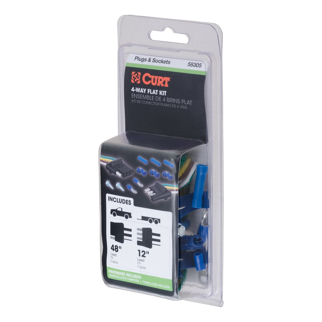 CURT Fully Universal 4 Flat Trailer Wiring Connector (58305)