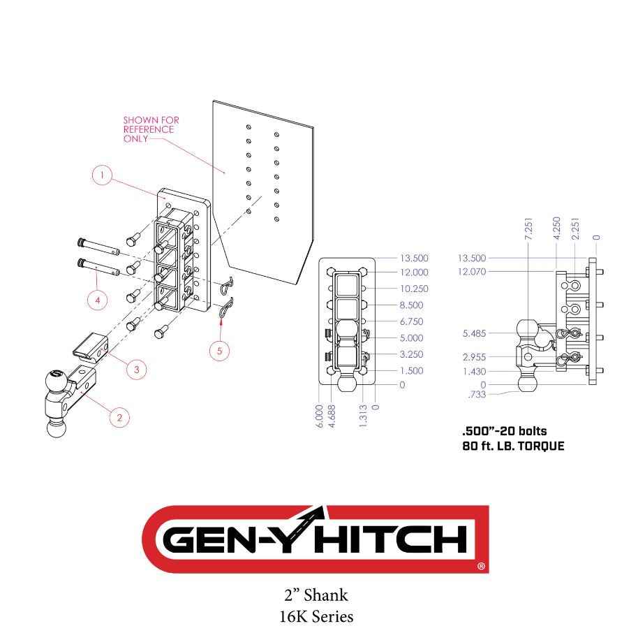 Gen-Y Hitch Gh-3024 Trailer Hitch Ball Mount - image 2