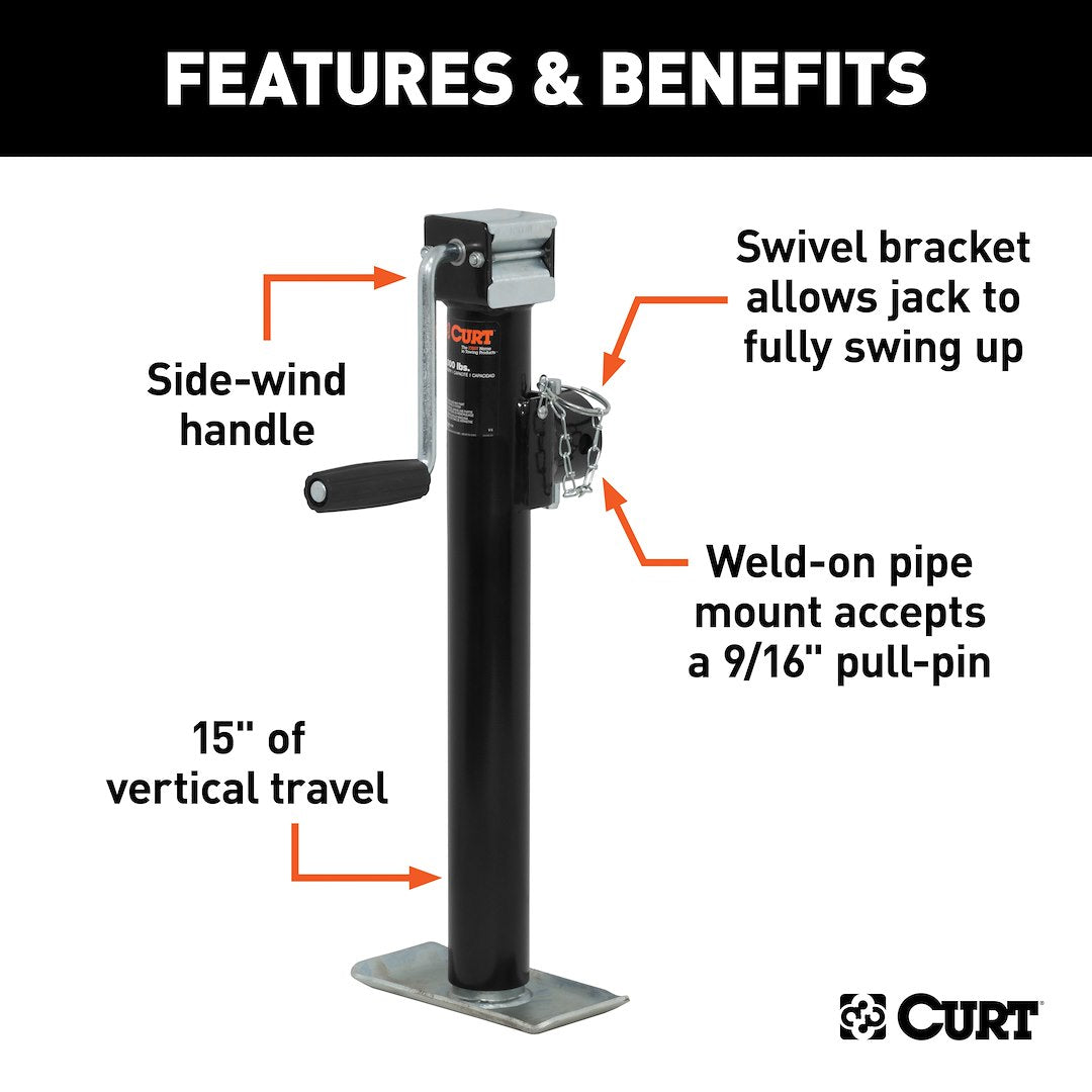 Curt 28324 Trailer Tongue Jack - image 3