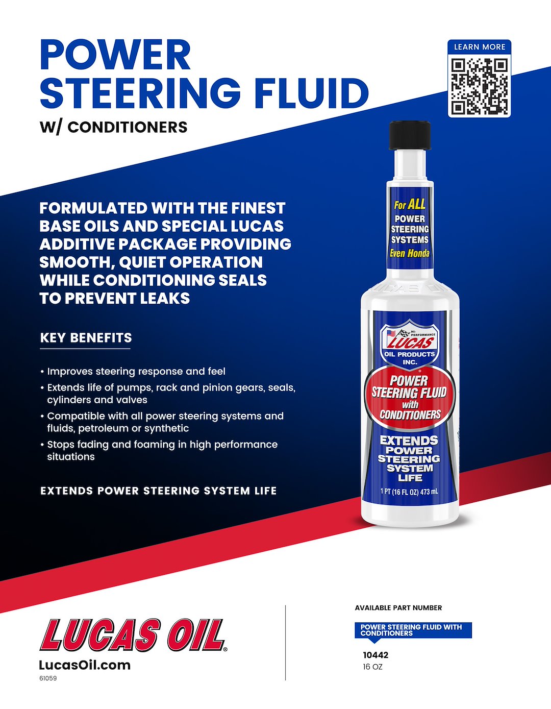 Lucas Oil 10442 Power Steering Fluid