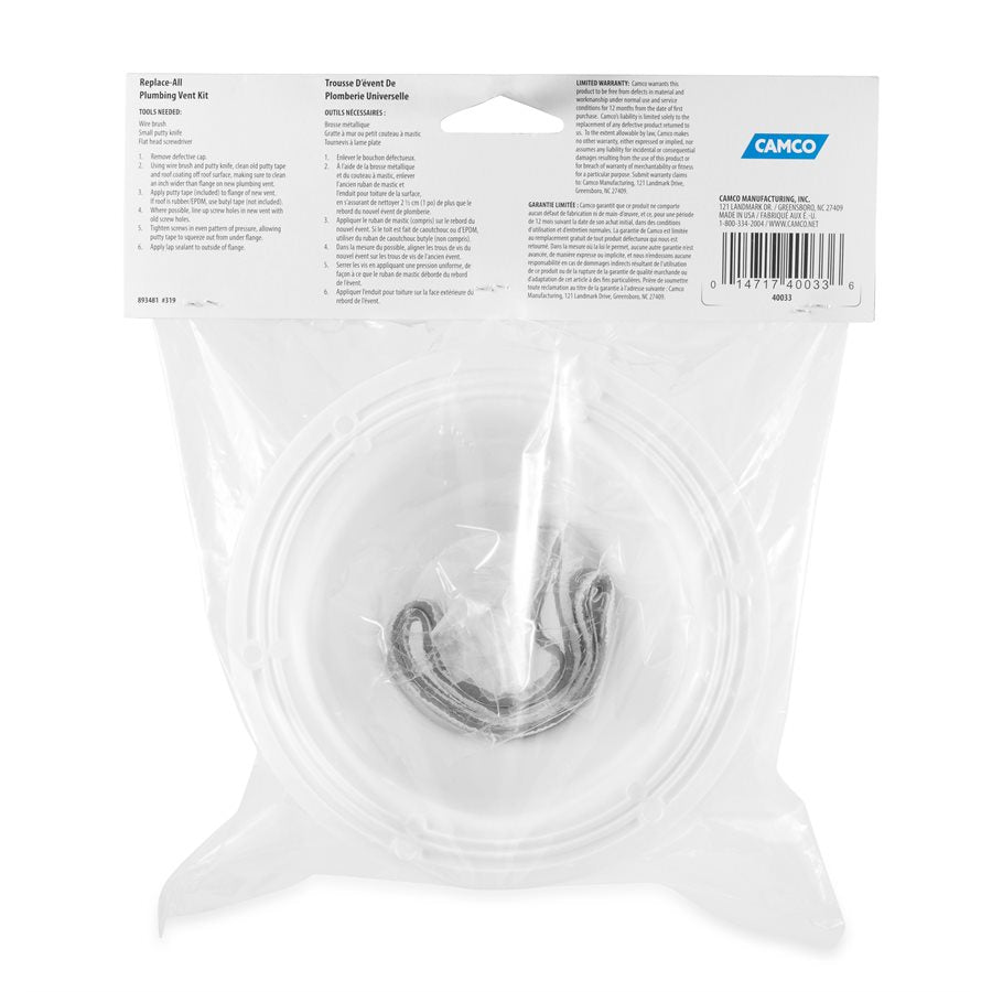 Camco Sewer Vent (40033) – Material: Plastic