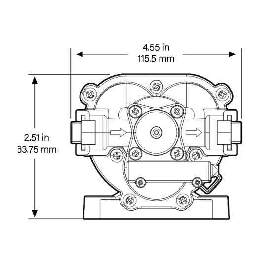 Remco 9032141C48 12V Fresh Water Pump - 3 GPM, 45 PSI
