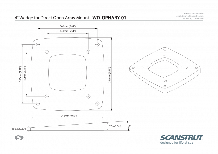 Scanstrut Wd-Opnary-01 Radar Antenna Mount - image 5