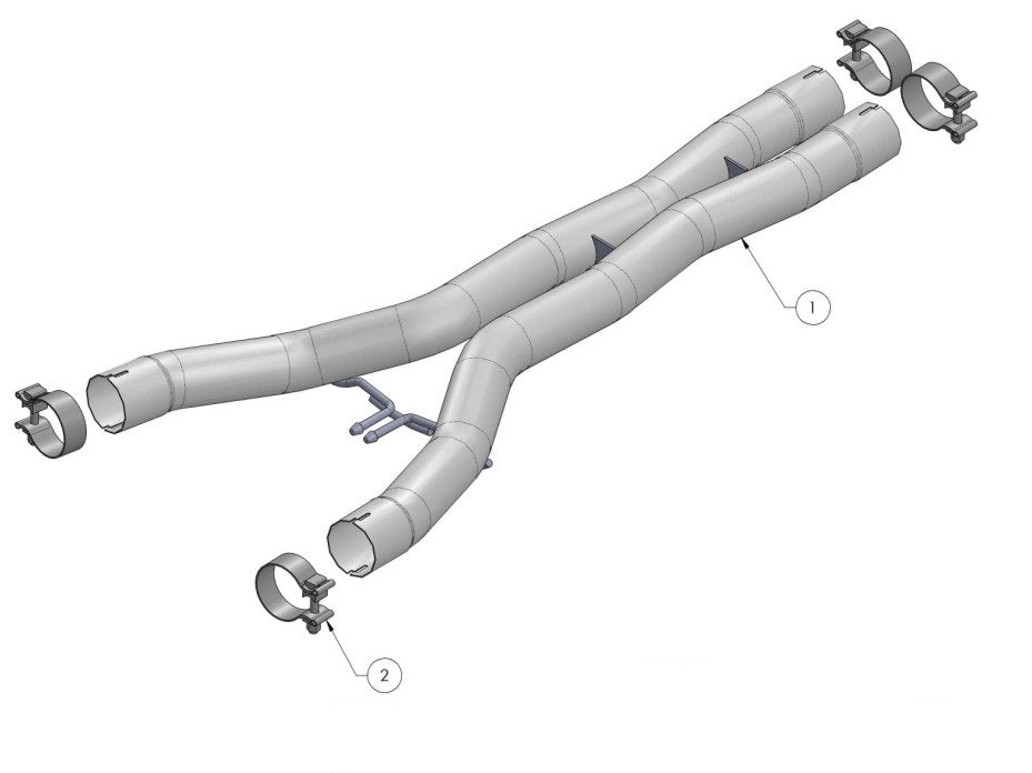 Borla 60548 Exhaust Crossover Pipe - image 3