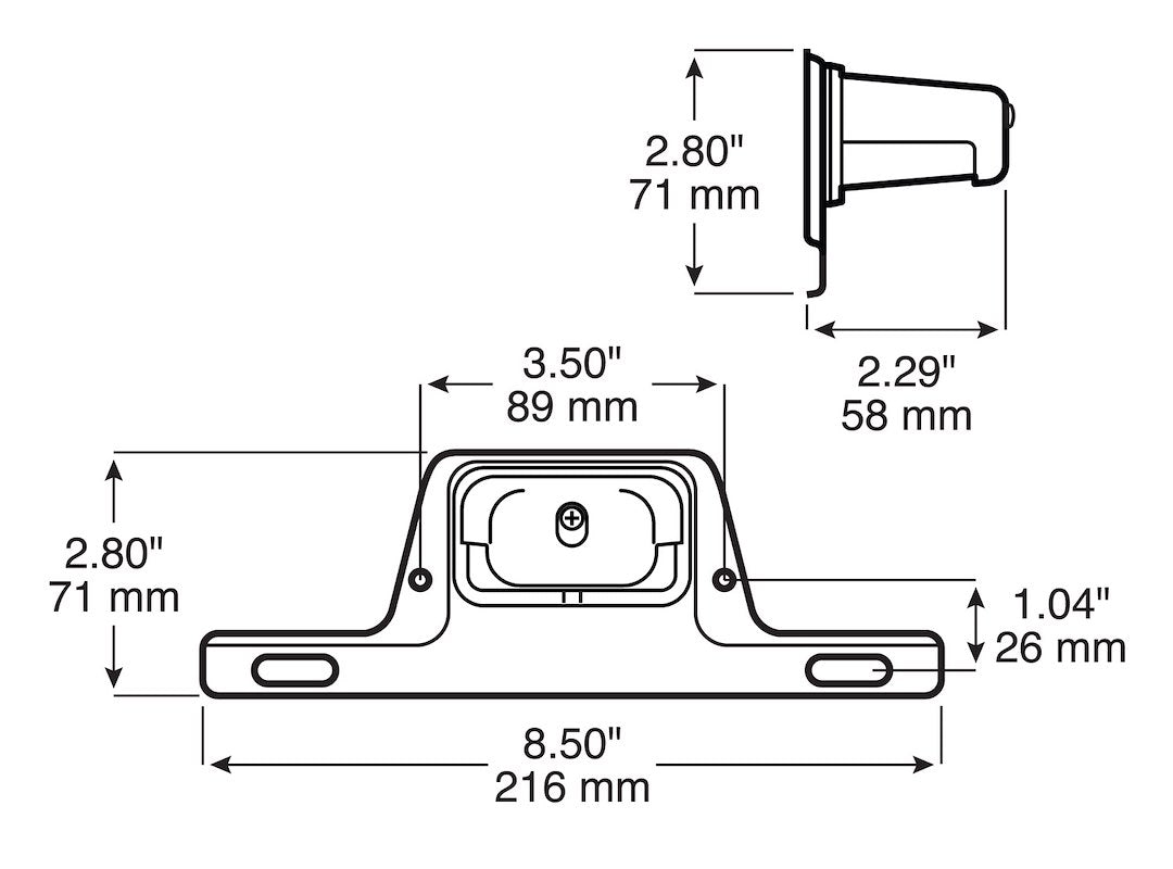Peterson Mfg. License Plate Bracket (M436b) – Material: Steel