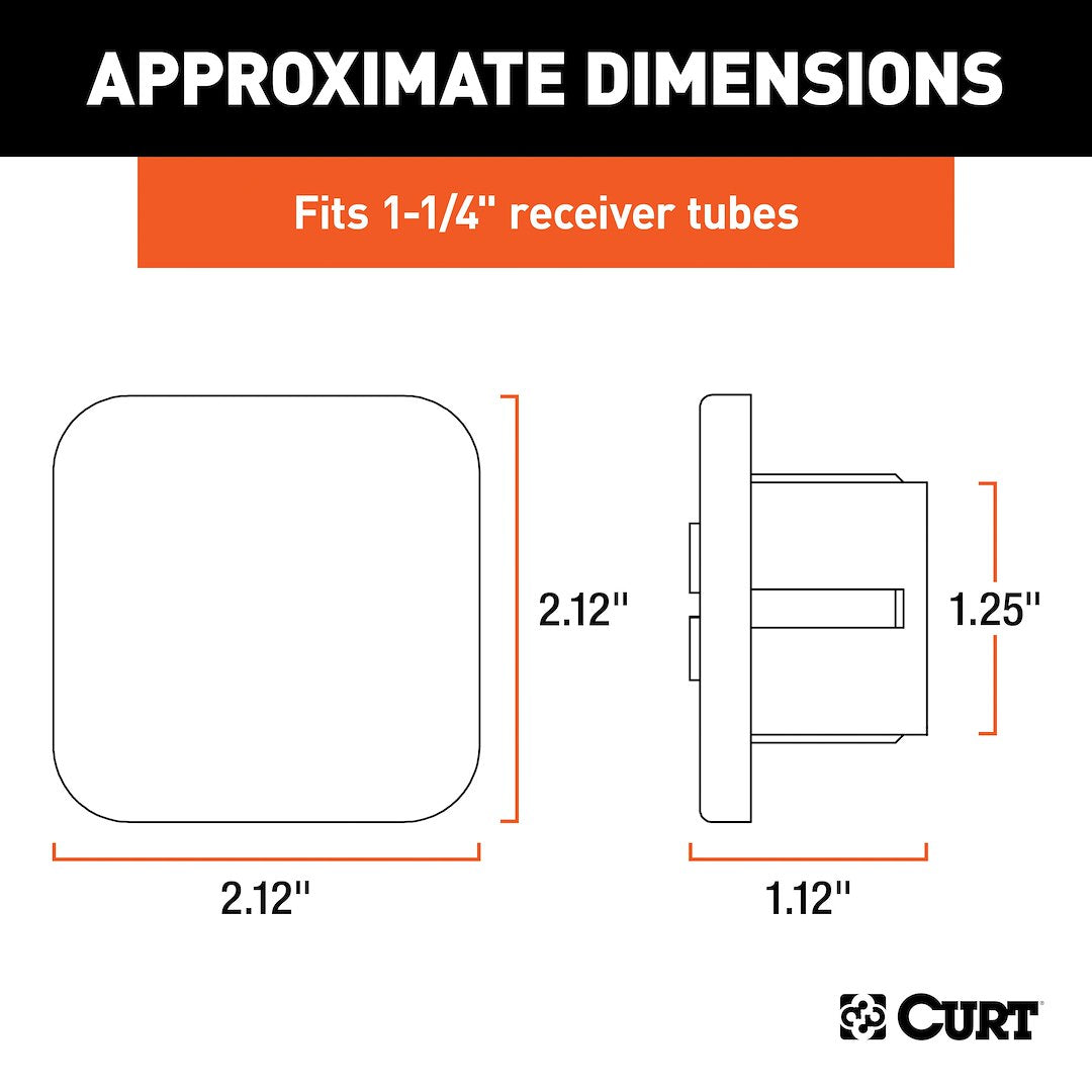 CURT Trailer Hitch Cover (22271) – Hitch Size: 1-1/4 Inch