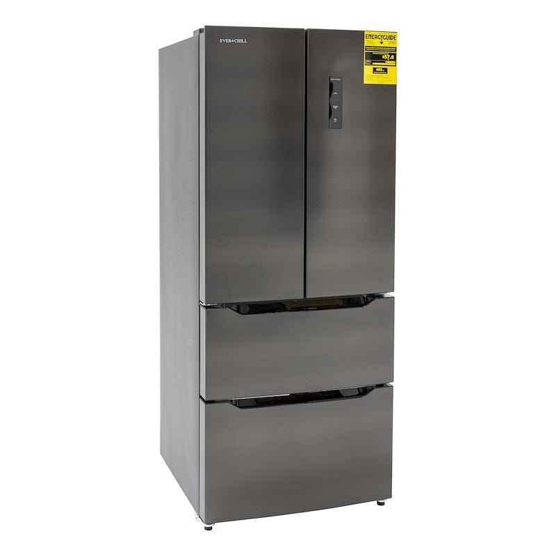 Everchill 16.2 Cu. Ft. 12V RV Refrigerator – 4-Door, Stainless Steel French Doors