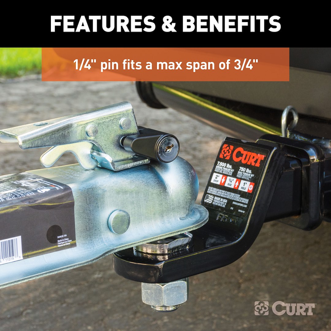 CURT Trailer Coupler Lock (23521) – Pin Size (In): 3/4 Inch