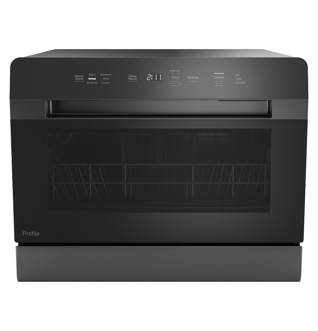 GE Appliances PZF560HGWBB Compact Countertop Dishwasher