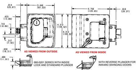 RV Designer T500 Entry Door Latch - Black