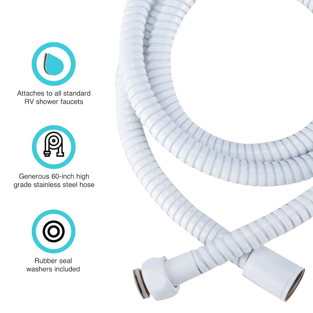 Dura Faucet Df-Sa200-Wt Shower Head Hose - image 3