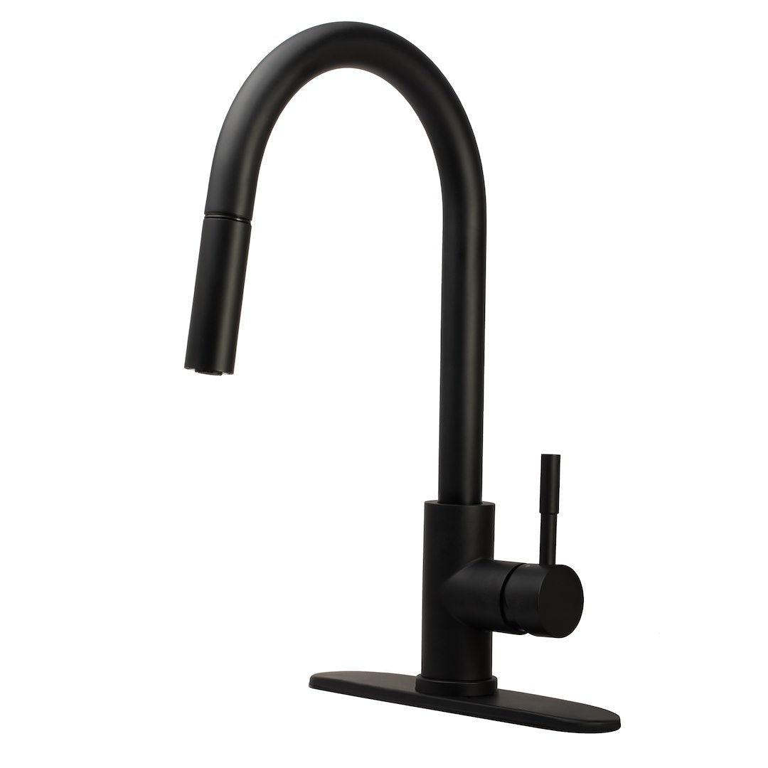 Dura Faucet 1/2 Inch Lever Pull Out Spout Faucet (Mk530slkmb)