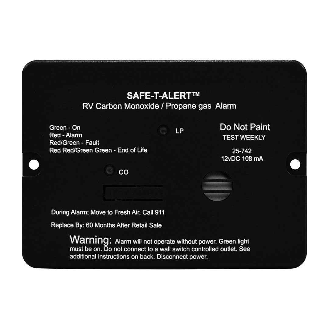 MTI 25-742BL RV Carbon Monoxide/Propane Alarm - Black