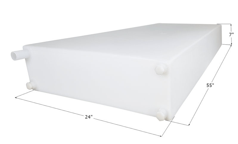 38 Gallon Fresh Water Tank - White - 55" (L) x 24" (W) x 7" (H)