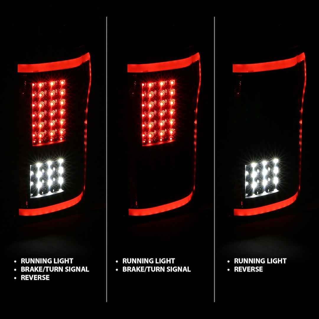 ANZO USA 311285 Black LED Tail Lights for Ford