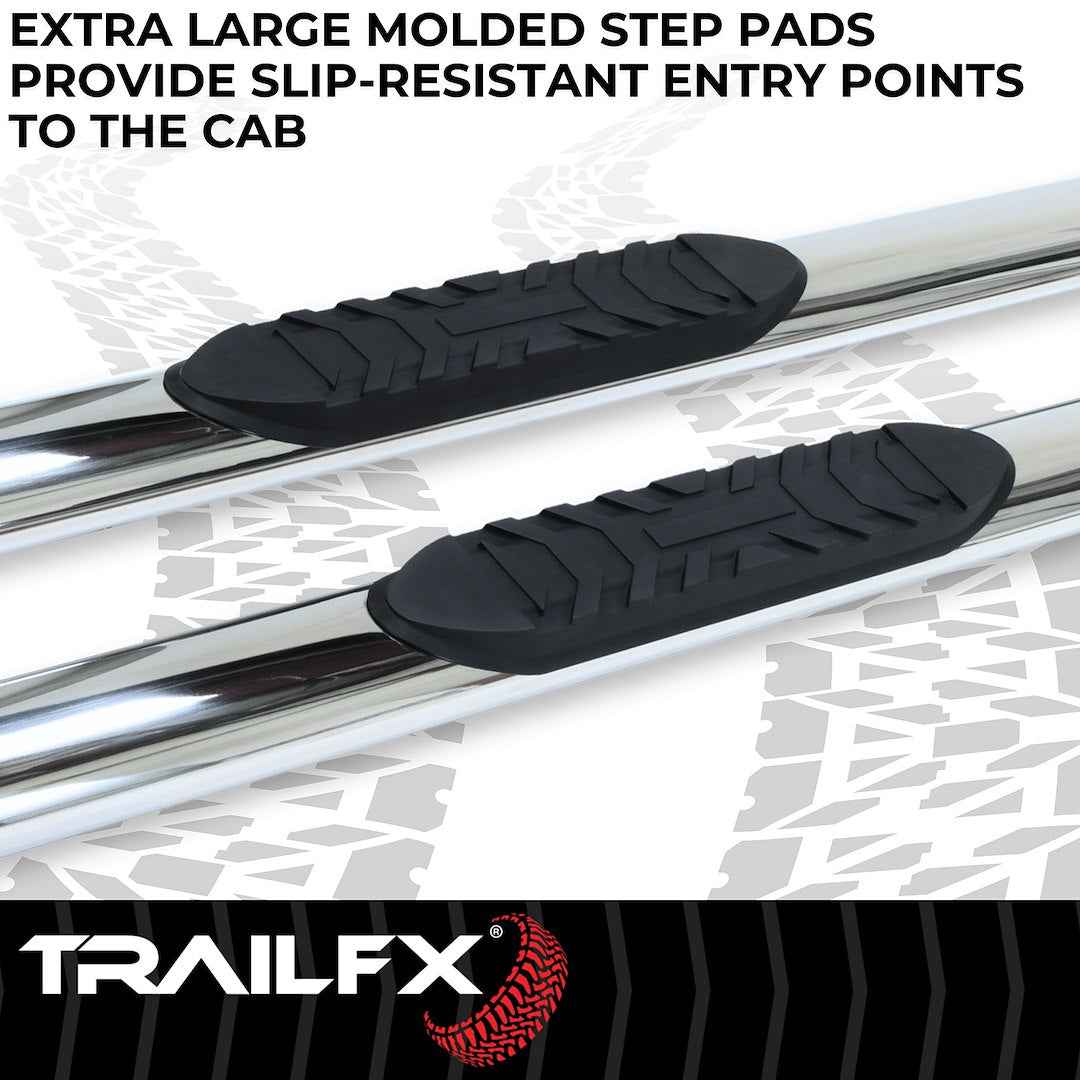 TrailFX A1511S 4 in Nerf Bars for Jeep Wrangler JK 2007–2018