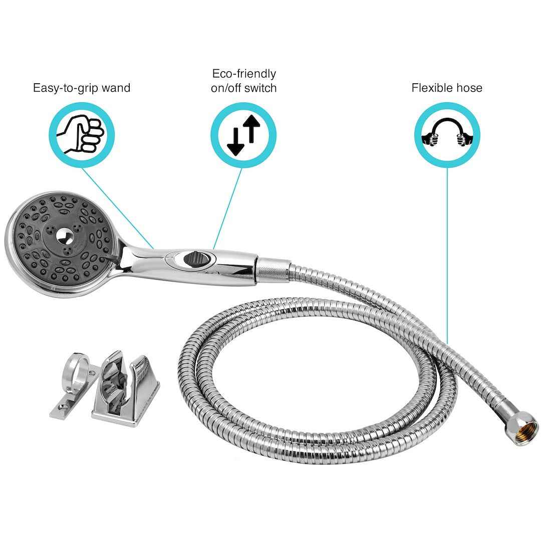 Dura Faucet DF-SA432K-CP Handheld Shower Kit - Chrome