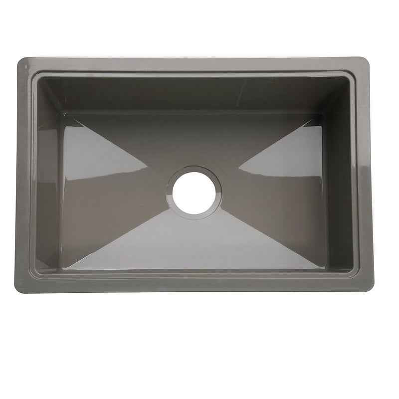 25" Single Bowl RV Kitchen Sink – Stainless Look ABS Drop-In