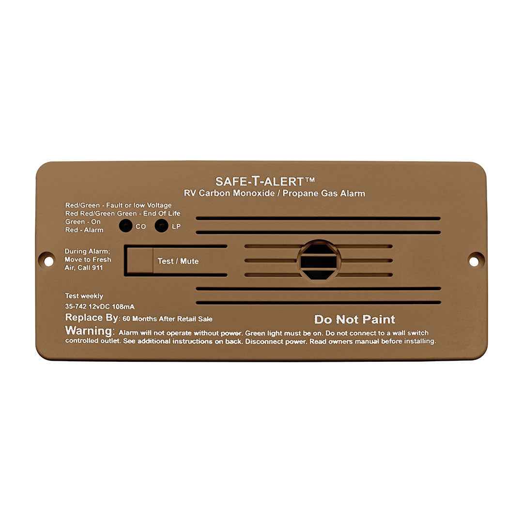 MTI 35-742-BR RV Carbon Monoxide/Propane Alarm - Brown