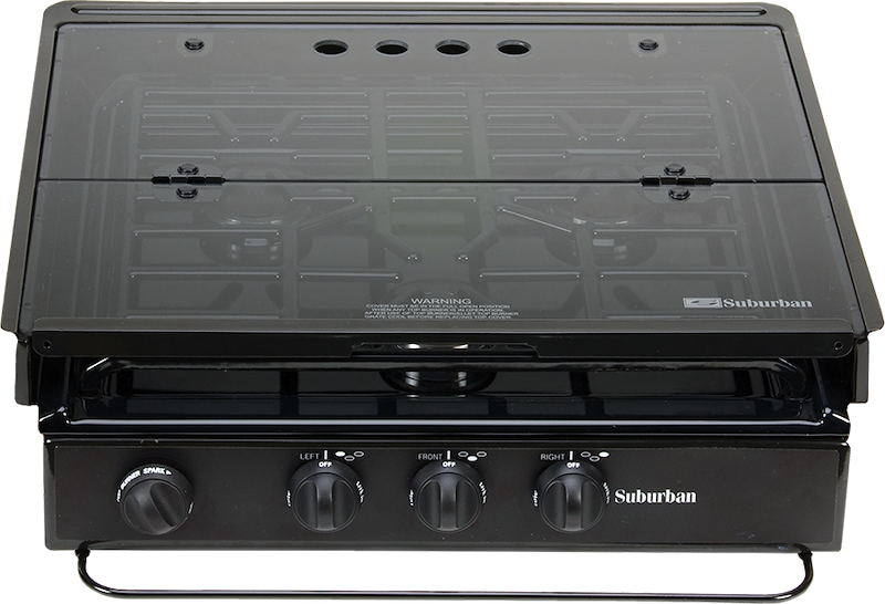 Stove Top Cover for Suburban SC Slide-In & SR Ranges – Clear Glass 3091A