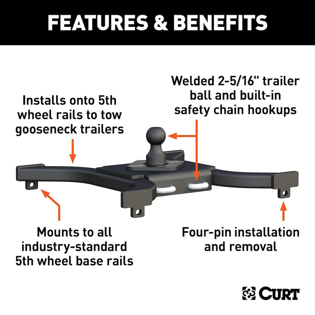 Curt 16085 Gooseneck Trailer Hitch - image 2