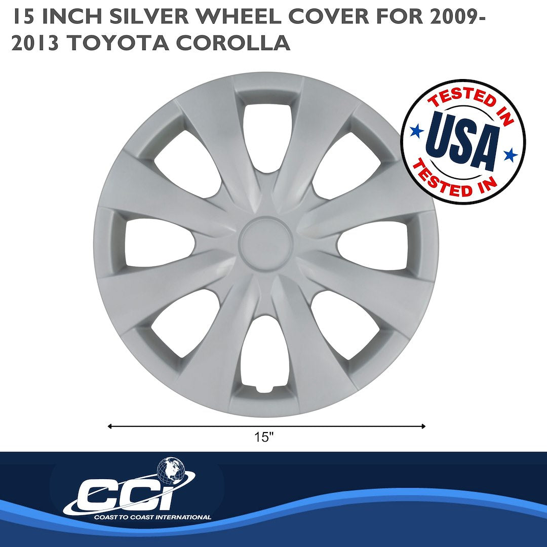 Coast To Coast 45015S Corolla Silver 8-Spoke Covers - image 2