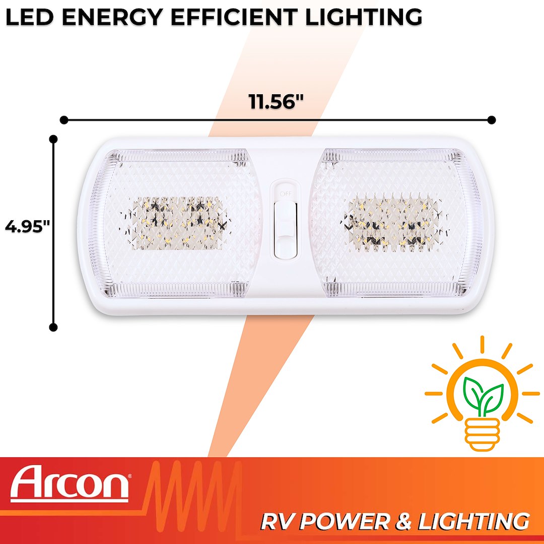 Arcon 20712N 12V Double LED Ceiling Light - Soft White