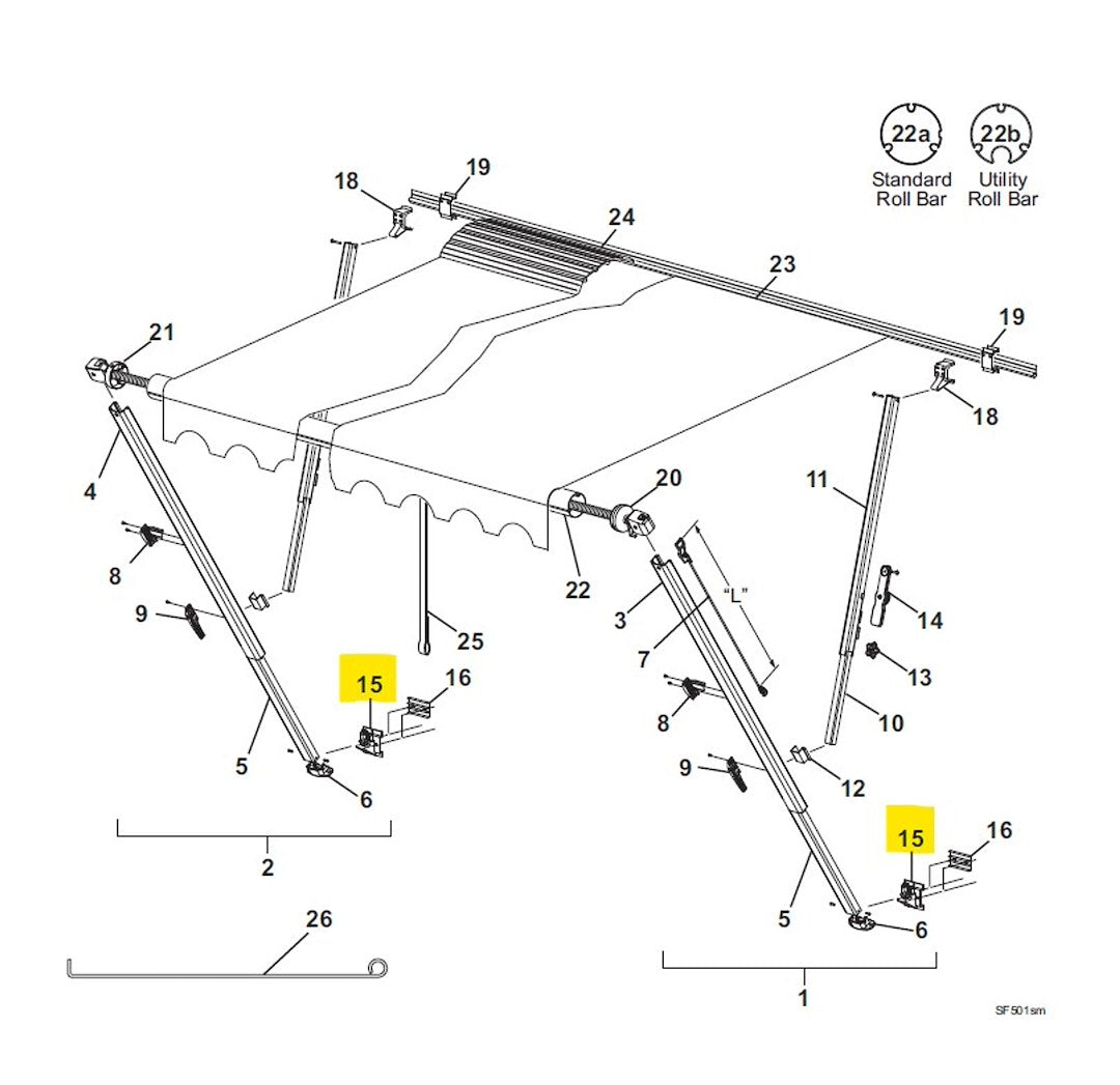 Carefree Rv 901019w Awning Bracket - image 2