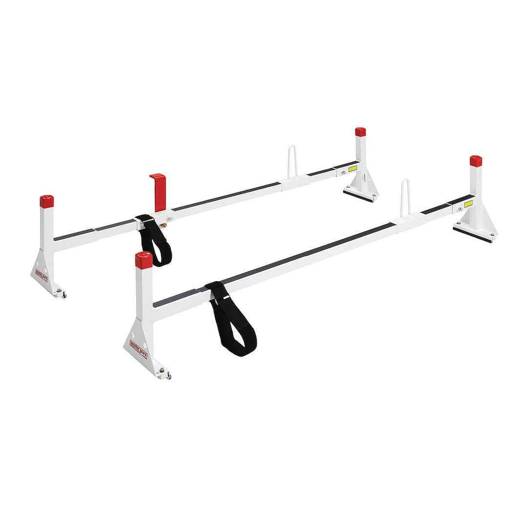 Weather Guard (Werner) 205-3 White 2-Bar Van Ladder Rack - 500 lb