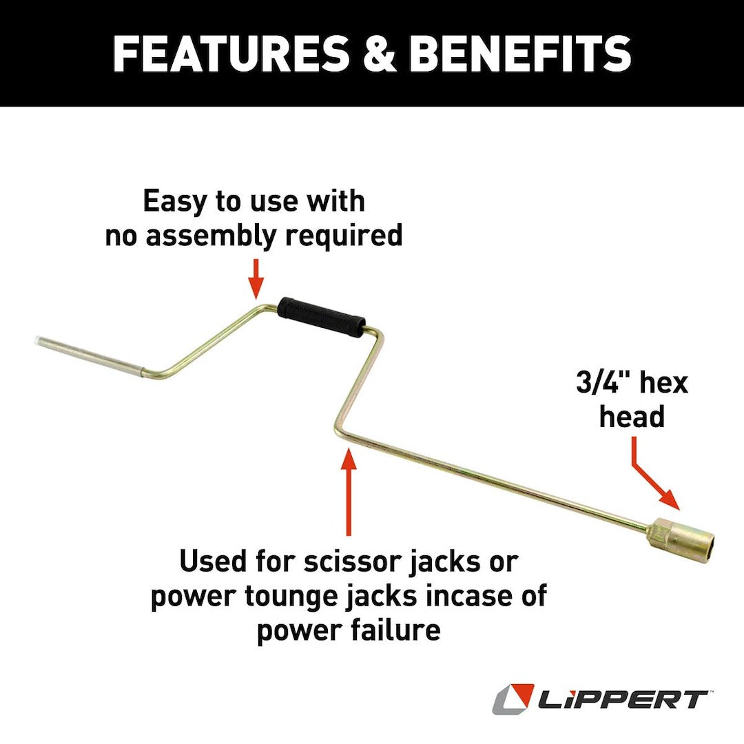Lippert Components 285324 Trailer Stabilizer Jack Stand Crank - image 3