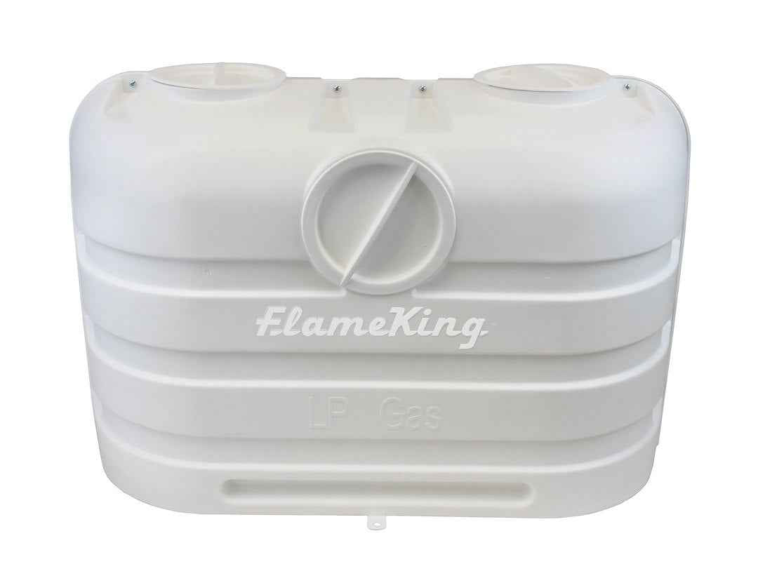 Flame King PCCRV20WHT Dual 20-lb Propane Tank Cover - White